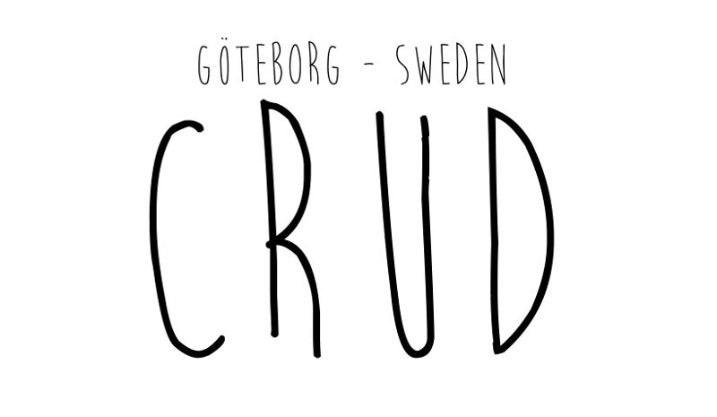 logo, handschriftlich, CRUD, Göteborg, Schweden