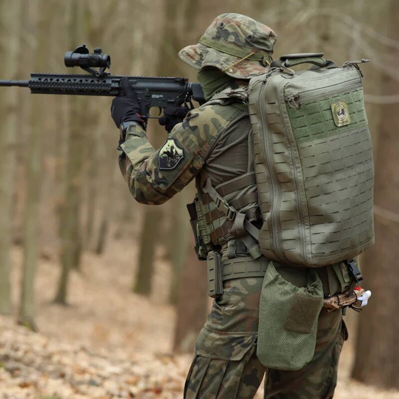 militär, taktisch, Rucksack,  Tarnung, Gewehr